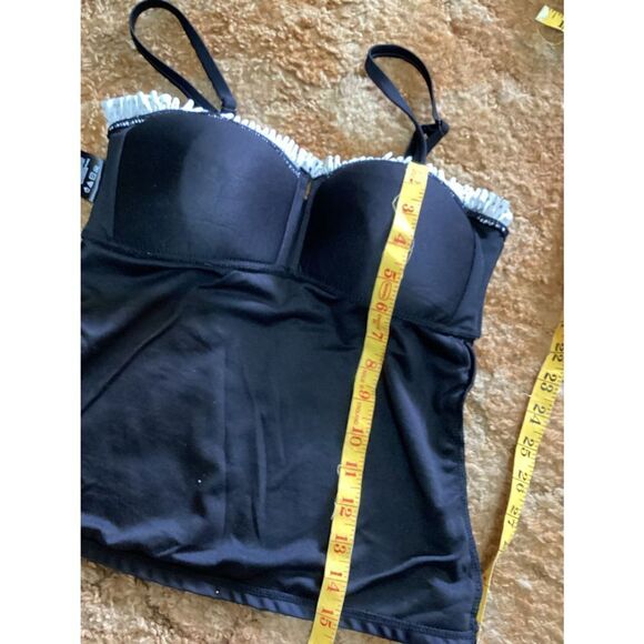 Catalina Black Tankini Top S 32/34B - Picture 6 of 6
